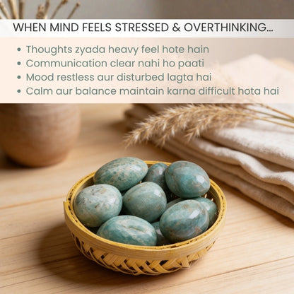 Amazonite Tumbled AAA+ Stone Pebbles - plusvalueindia