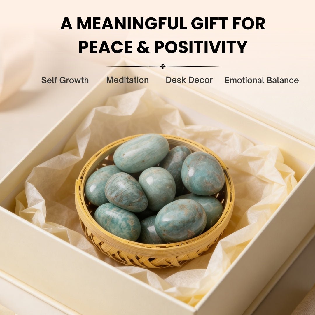 Amazonite Tumbled AAA+ Stone Pebbles - plusvalueindia