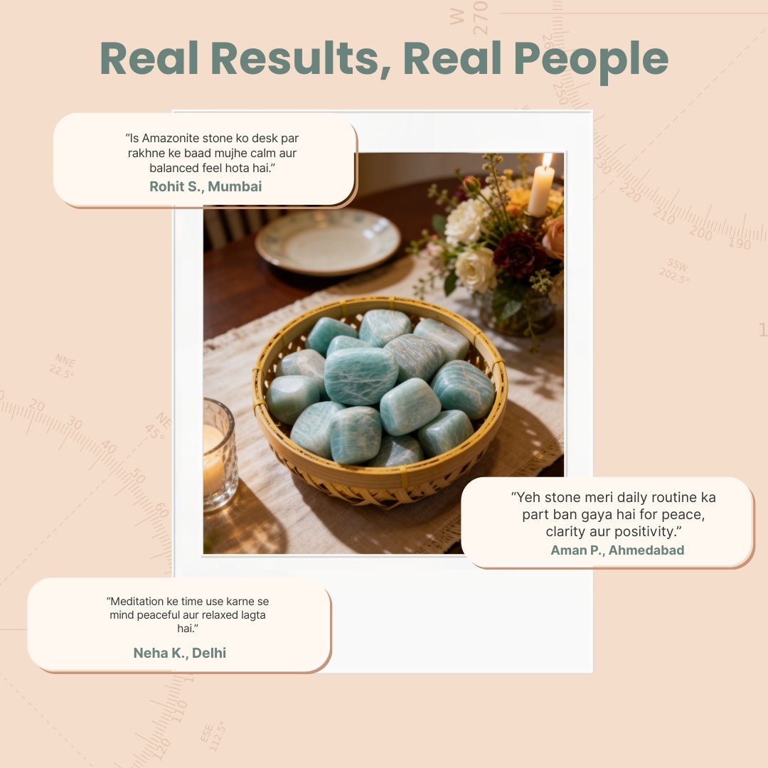 Amazonite Tumbled Stone Pebbles - Creativity, Recovery & Positivity - plusvalueindia