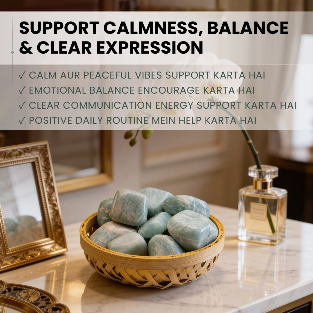Amazonite Tumbled Stone Pebbles - Creativity, Recovery & Positivity - plusvalueindia