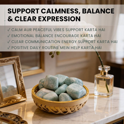 Amazonite Tumbled Stone Pebbles - Creativity, Recovery & Positivity - plusvalueindia
