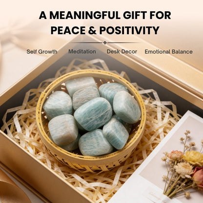 Amazonite Tumbled Stone Pebbles - Creativity, Recovery & Positivity - plusvalueindia