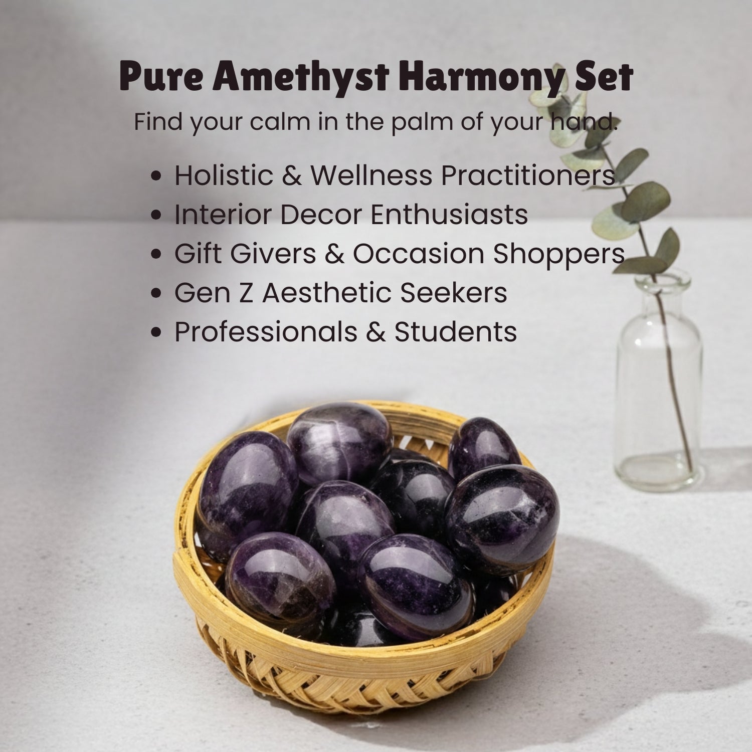 Amethyst Tumbled AAA+ Stone Pebbles Healing Crystals - plusvalueindia
