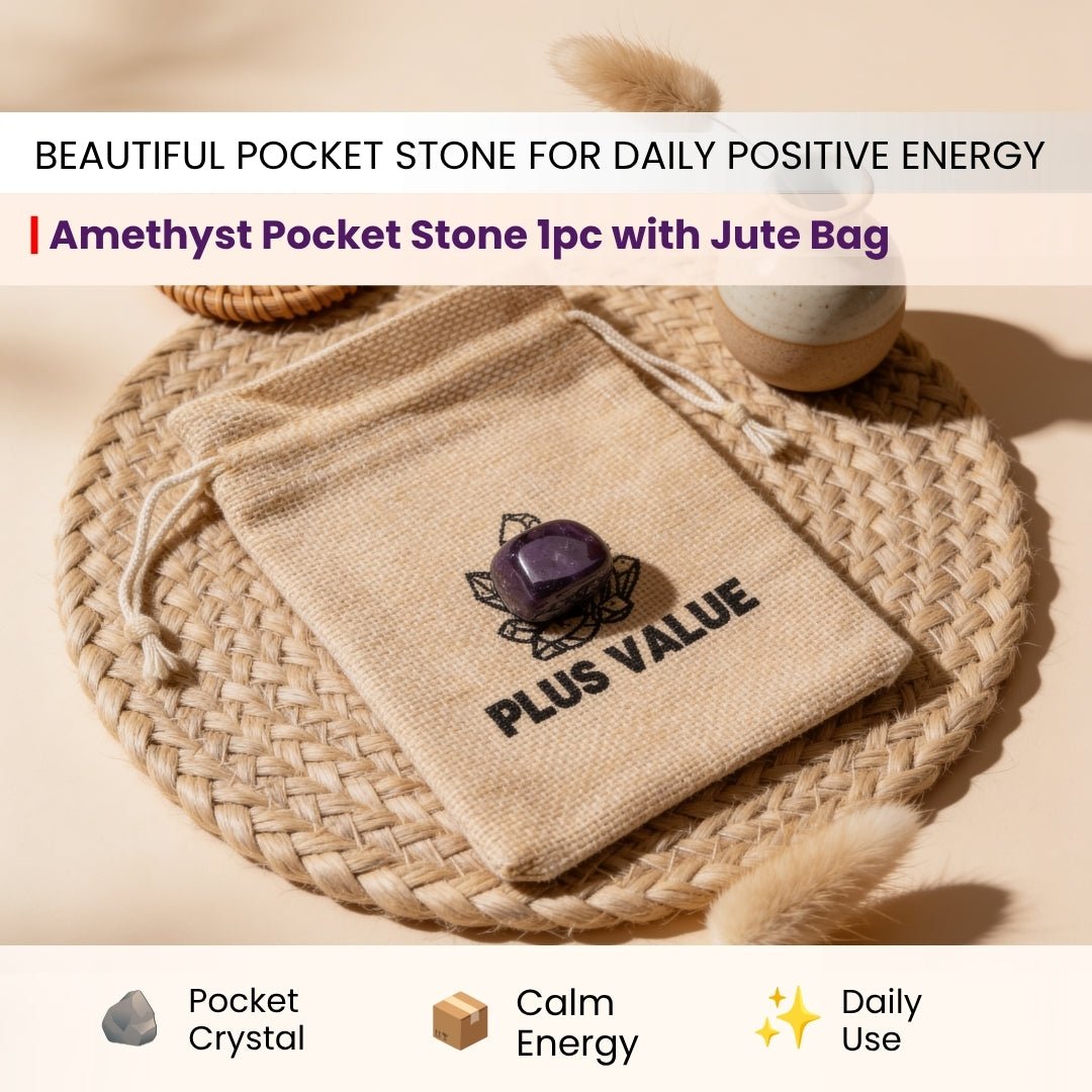 Amethyst Pocket Stone - Student Education & Memory - plusvalueindia