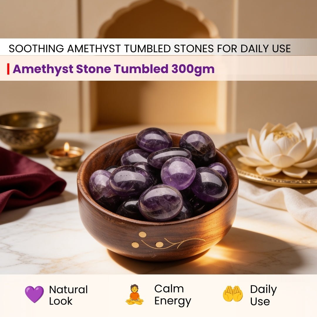 Amethyst Tumbled AAA+ Stone Pebbles Healing Crystals - plusvalueindia