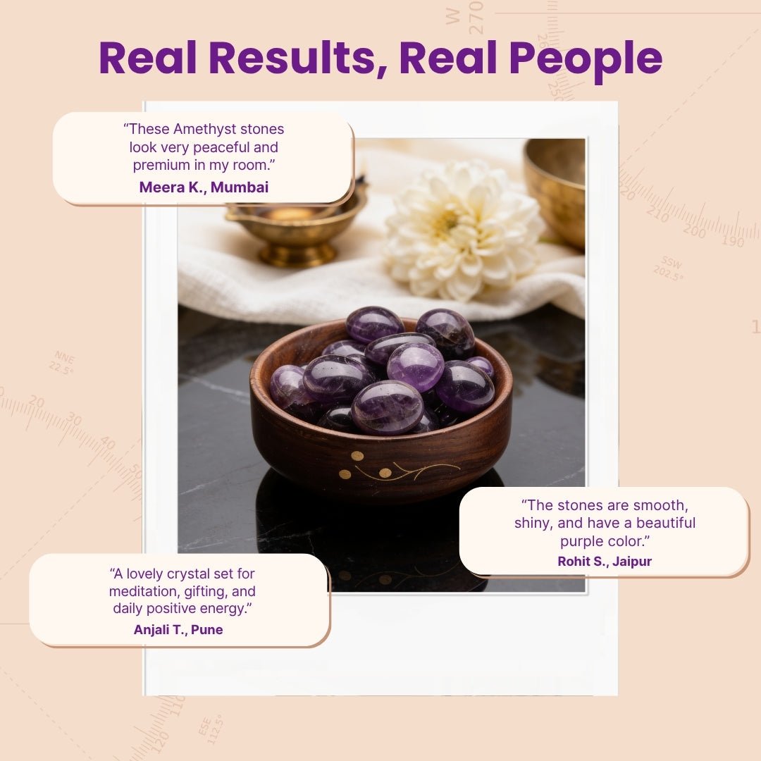 Amethyst Tumbled AAA+ Stone Pebbles Healing Crystals - plusvalueindia