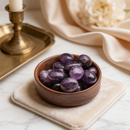 Amethyst Tumbled AAA+ Stone Pebbles Healing Crystals - plusvalueindia