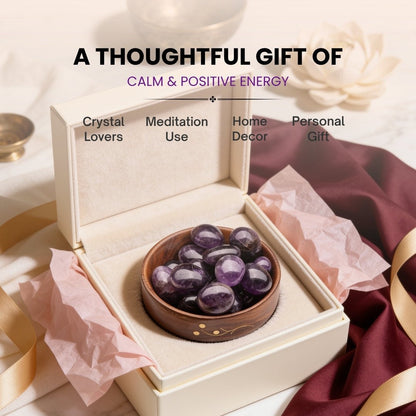 Amethyst Tumbled AAA+ Stone Pebbles Healing Crystals - plusvalueindia