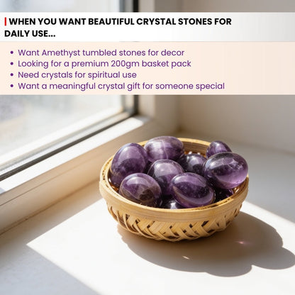 Amethyst Tumbled AAA+ Stone Pebbles Healing Crystals - plusvalueindia