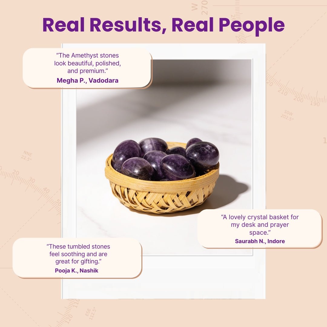 Amethyst Tumbled AAA+ Stone Pebbles Healing Crystals - plusvalueindia