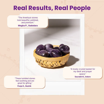 Amethyst Tumbled AAA+ Stone Pebbles Healing Crystals - plusvalueindia