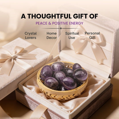 Amethyst Tumbled AAA+ Stone Pebbles Healing Crystals - plusvalueindia