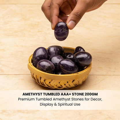 Amethyst Tumbled AAA+ Stone Pebbles Healing Crystals - plusvalueindia