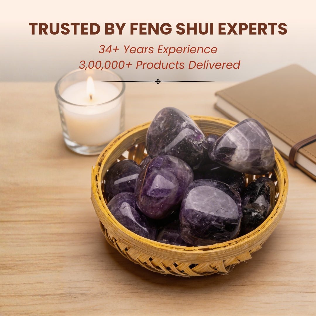 Amethyst Tumbled Stone Pebbles for Students Education, Studies, Memory, Concentration, Meditation - plusvalueindia