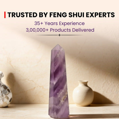 Healing Amethyst Wand Obelisk Tower Pencil (Size 2 Inches) - plusvalueindia