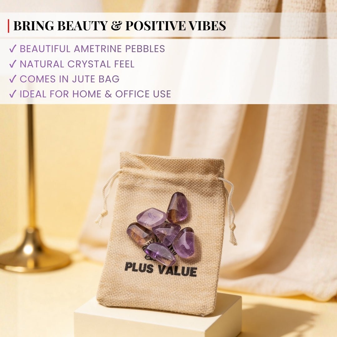 Ametrine Tumbled Stone Pebbles - plusvalueindia