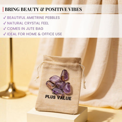 Ametrine Tumbled Stone Pebbles - plusvalueindia