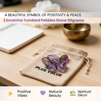 Ametrine Tumbled Stone Pebbles - plusvalueindia