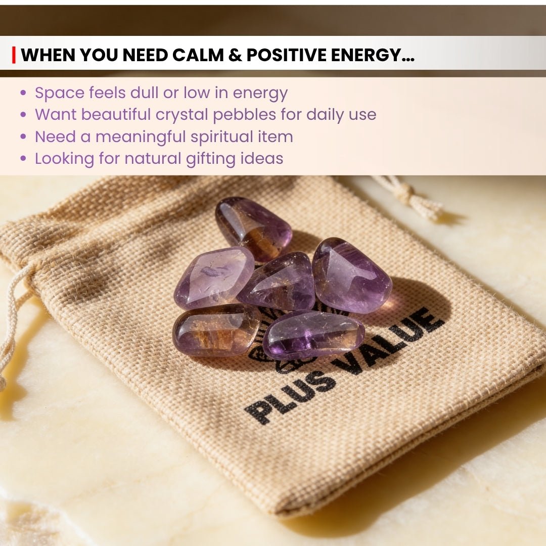 Ametrine Tumbled Stone Pebbles - plusvalueindia