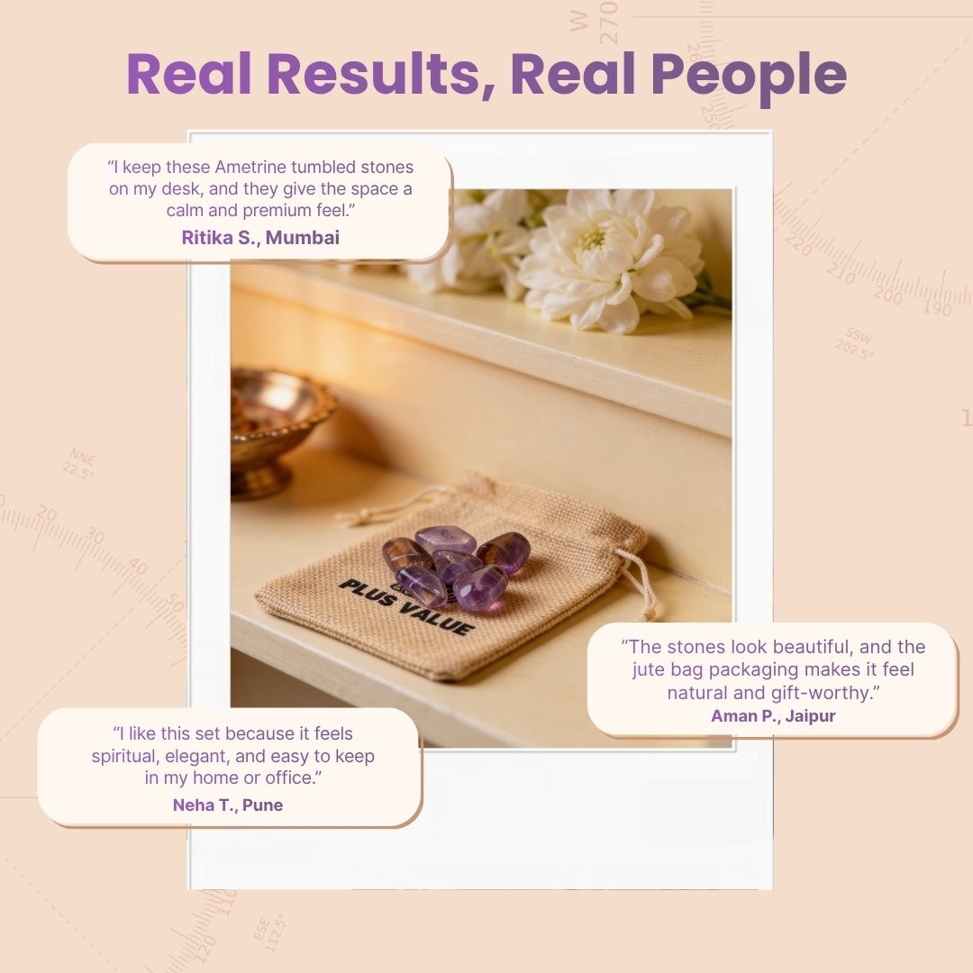 Ametrine Tumbled Stone Pebbles - plusvalueindia