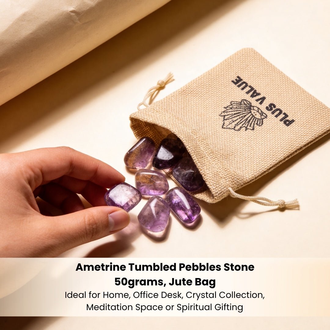 Ametrine Tumbled Stone Pebbles - plusvalueindia