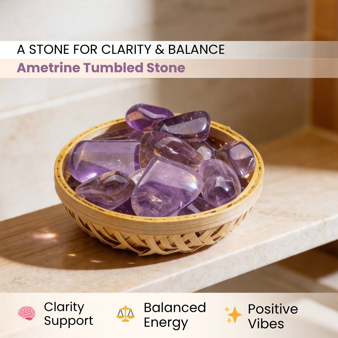 Ametrine Tumbled Stone Pebbles - plusvalueindia