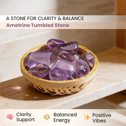 Ametrine Tumbled Stone Pebbles - plusvalueindia