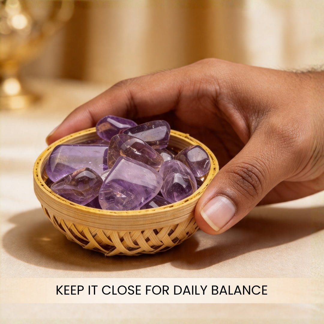 Ametrine Tumbled Stone Pebbles - plusvalueindia