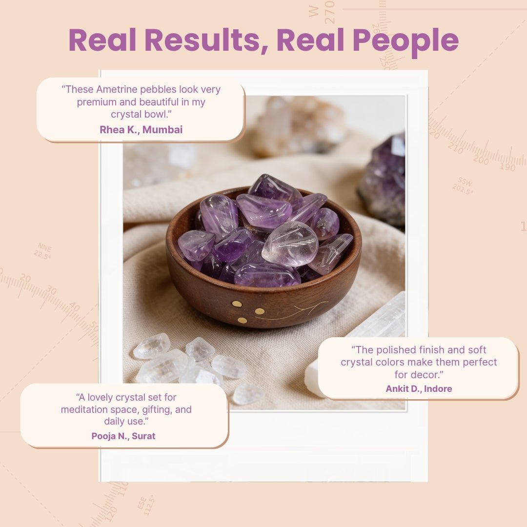 Ametrine Tumbled Stone Pebbles - plusvalueindia