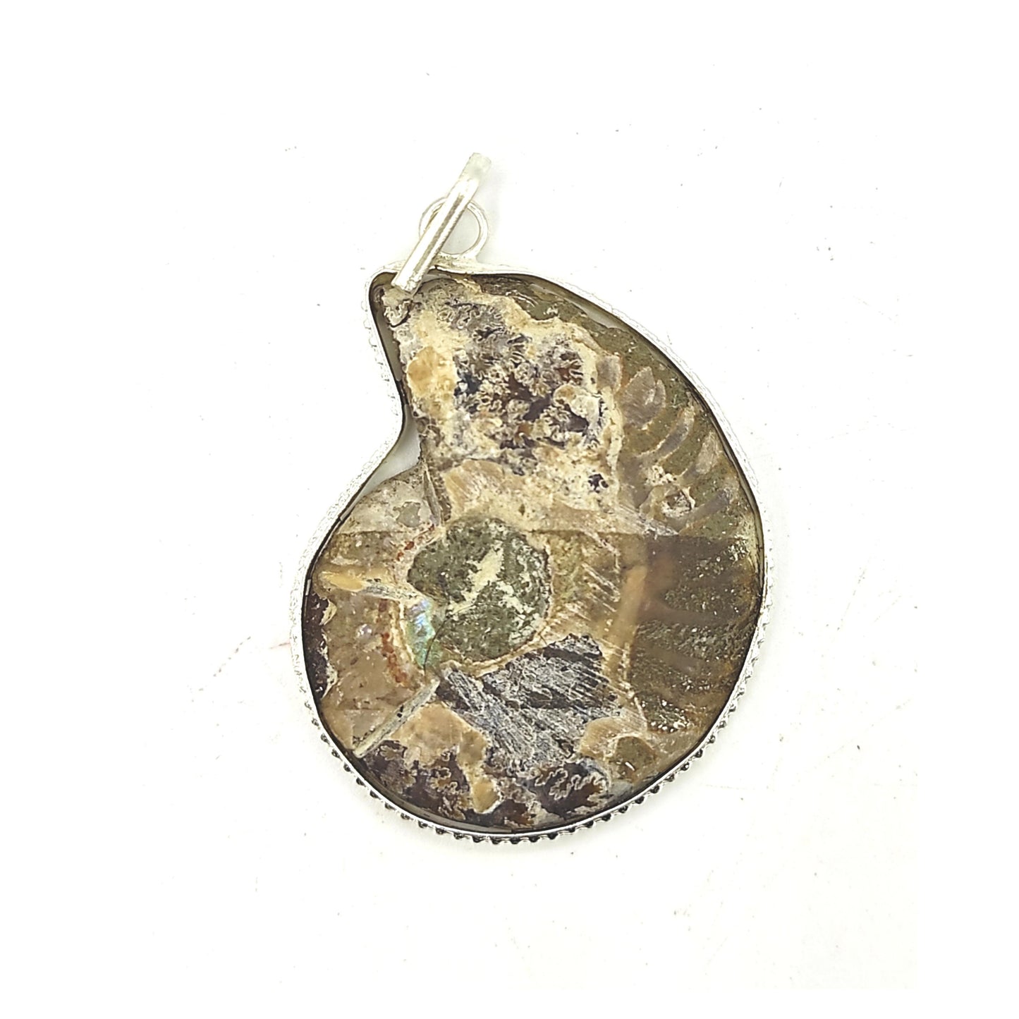 ammonite stone pendant crystal healing reiki