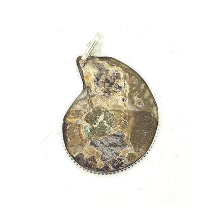 ammonite stone pendant crystal healing reiki