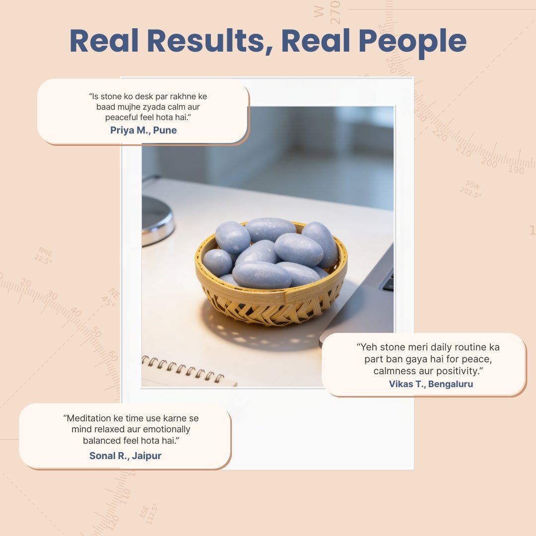 Angelite Tumbled Stone Pebbles - plusvalueindia