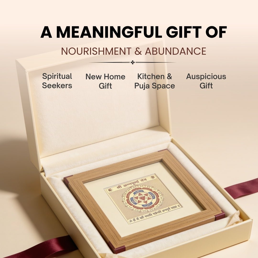 Annapurna Yantra for Home Kitchen [Framed] - plusvalueindia