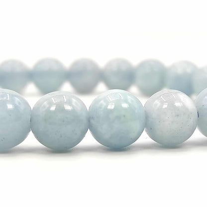 aquamarine stone bracelet 8mm reiki healing aura chakra crsytal