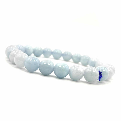 aquamarine stone bracelet 8mm reiki healing aura chakra crsytal