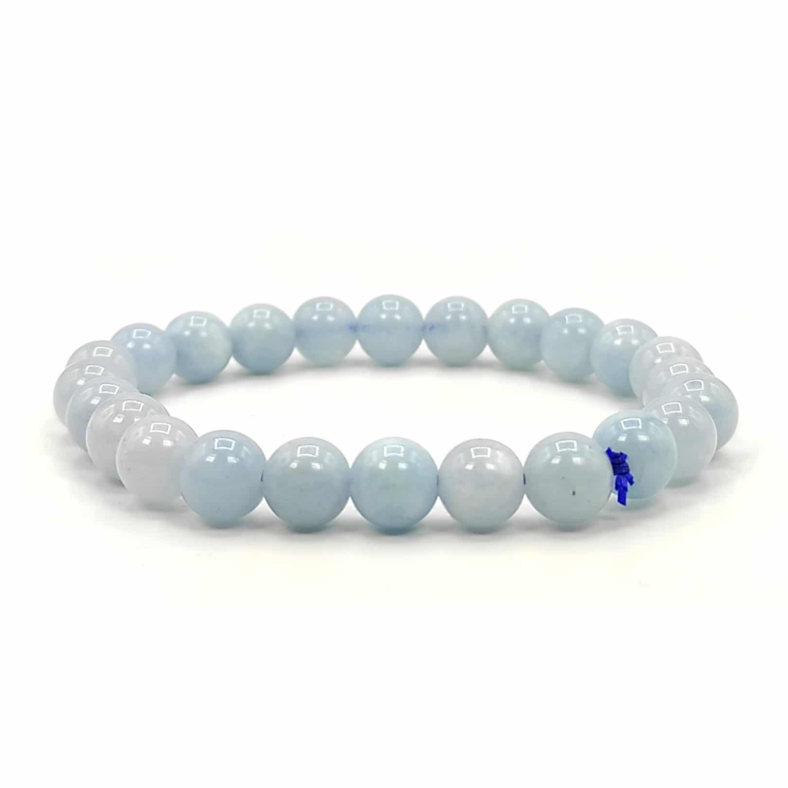 aquamarine stone bracelet 8mm reiki healing aura chakra crsytal