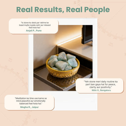 Aquamarine Tumbled Stone Pebbles - plusvalueindia