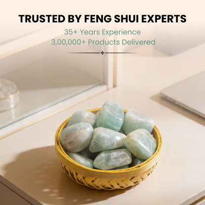 Aquamarine Tumbled Stone Pebbles - plusvalueindia