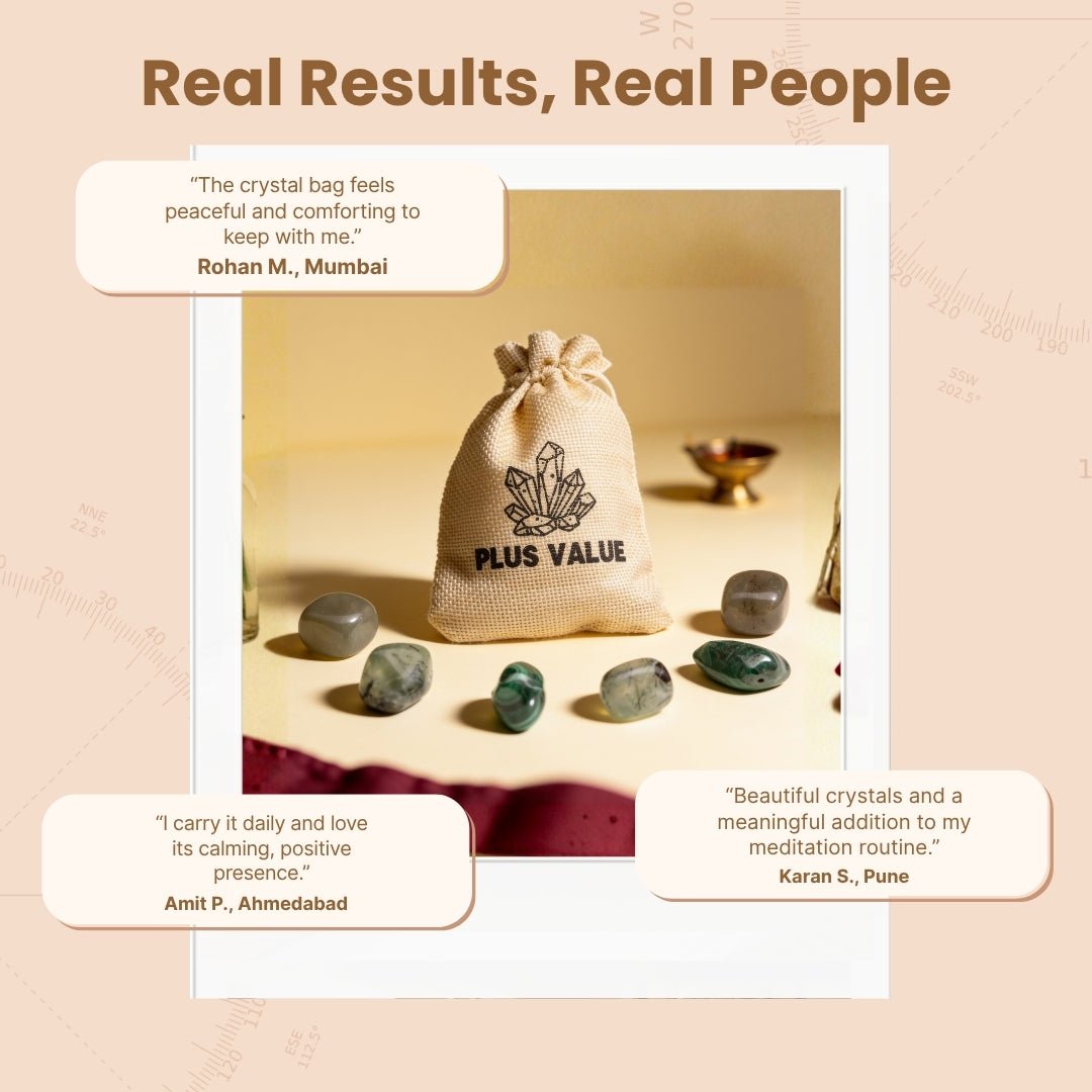 Archangel Raphael pocket crystal bag held in the hands during meditation