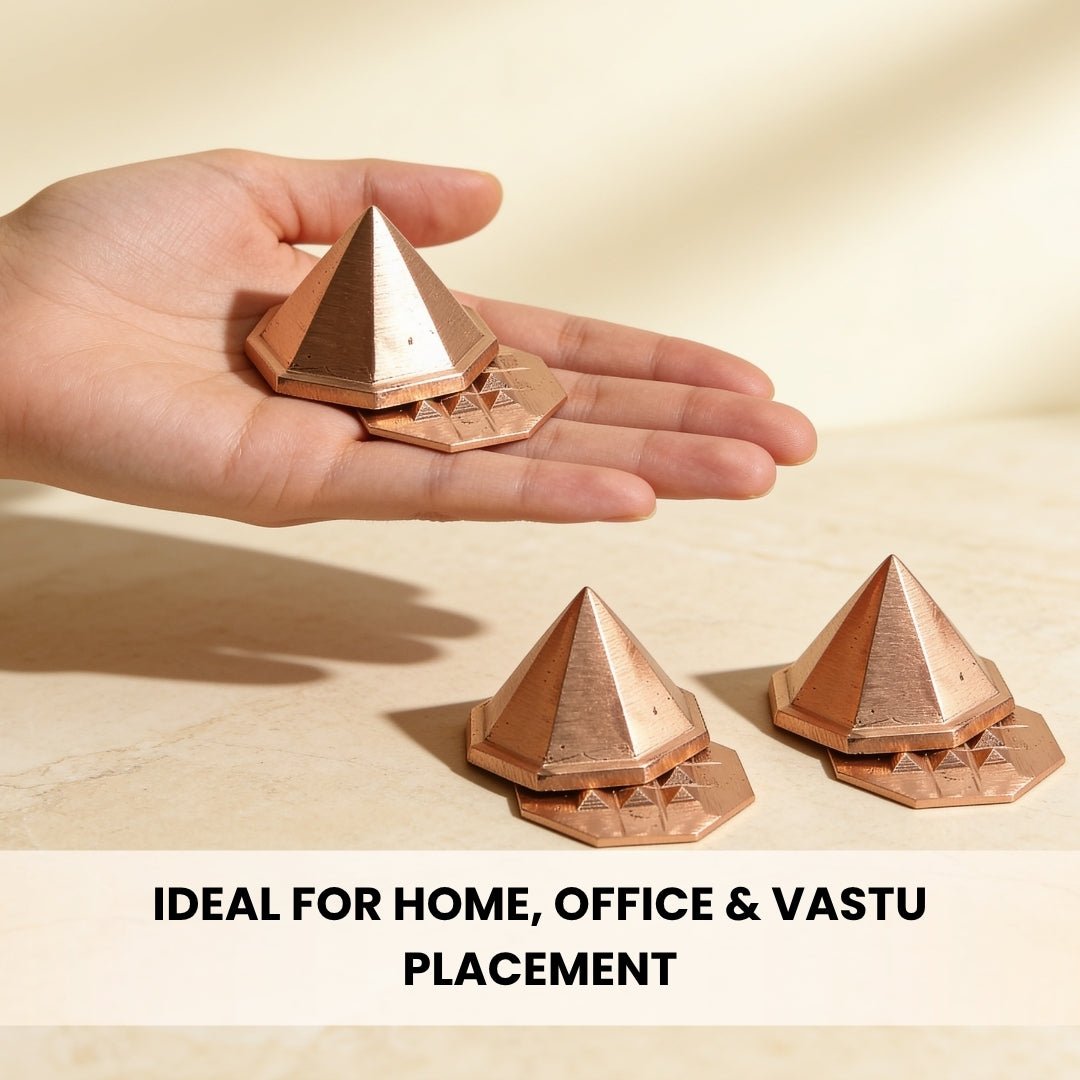 Asthakon Octagonal Copper Pyramid Brahmasthan Center Home House Plot Bungalow - plusvalueindia