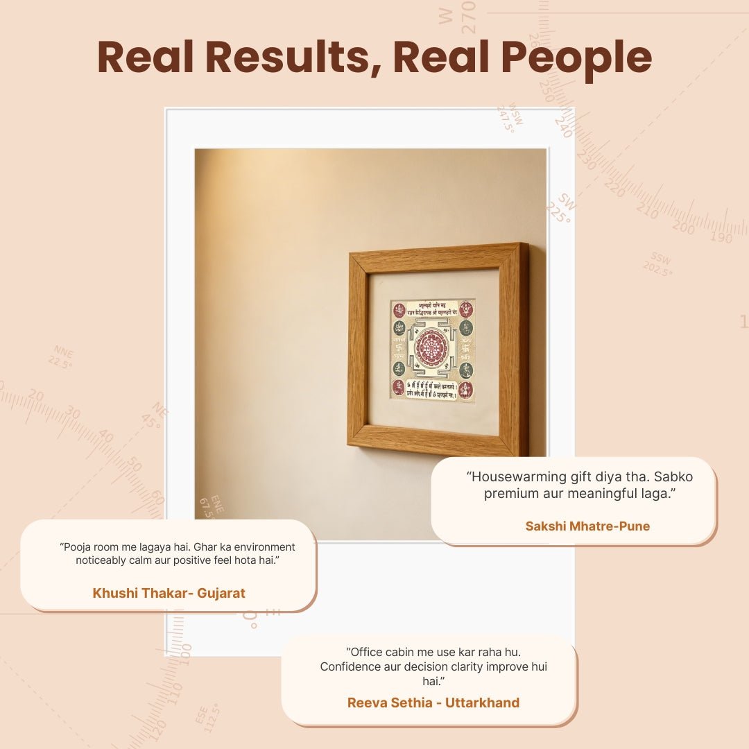 Asthalakshmi Shree Yantra for Vastu, Astrology [Framed] - plusvalueindia