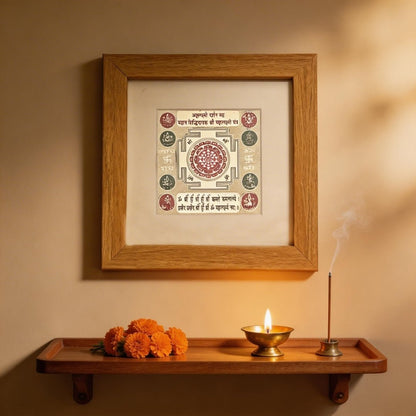 Asthalakshmi Shree Yantra for Vastu, Astrology [Framed] - plusvalueindia