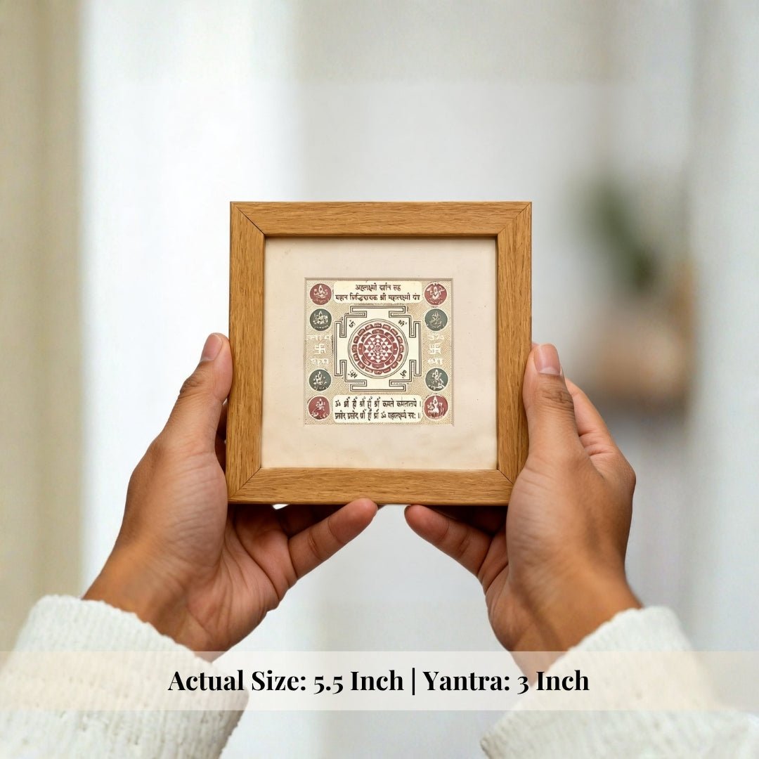 Asthalakshmi Shree Yantra for Vastu, Astrology [Framed] - plusvalueindia