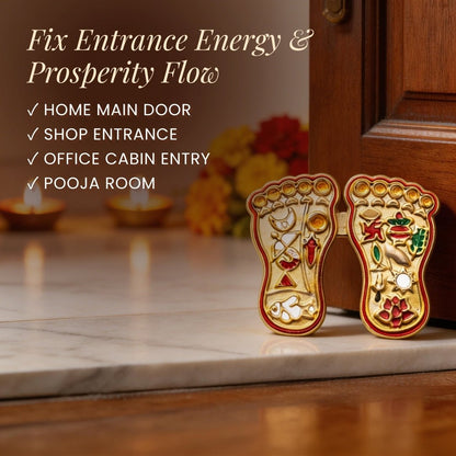 Auspicious Vastu Lakshmi Charan Paduka Steps Pagla for Main Door Entrance at Home & Office - plusvalueindia