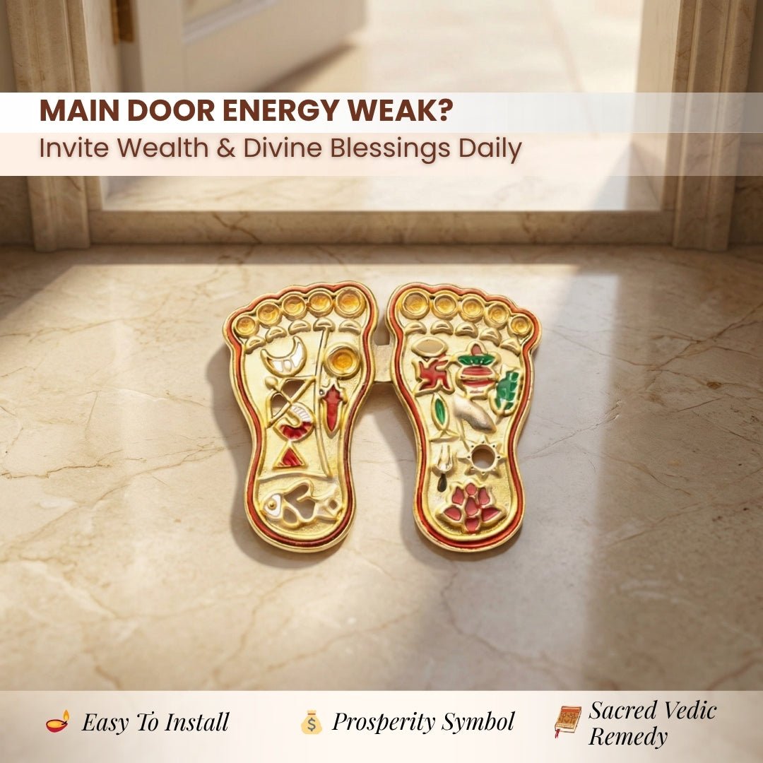 Auspicious Vastu Lakshmi Charan Paduka Steps Pagla for Main Door Entrance at Home & Office - plusvalueindia