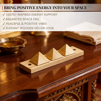Vastu Wooden Pyramid Strip for Toilet Defects Or Division - plusvalueindia