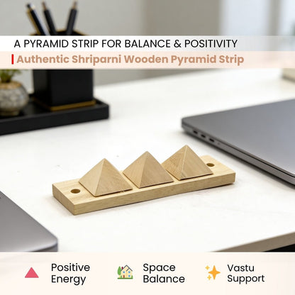 Vastu Wooden Pyramid Strip for Toilet Defects Or Division - plusvalueindia