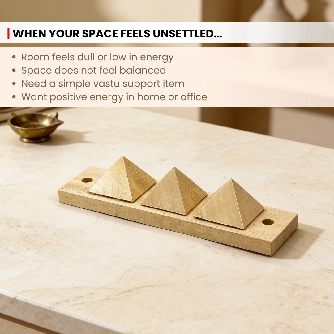 Vastu Wooden Pyramid Strip for Toilet Defects Or Division - plusvalueindia