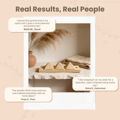 Vastu Wooden Pyramid Strip for Toilet Defects Or Division - plusvalueindia