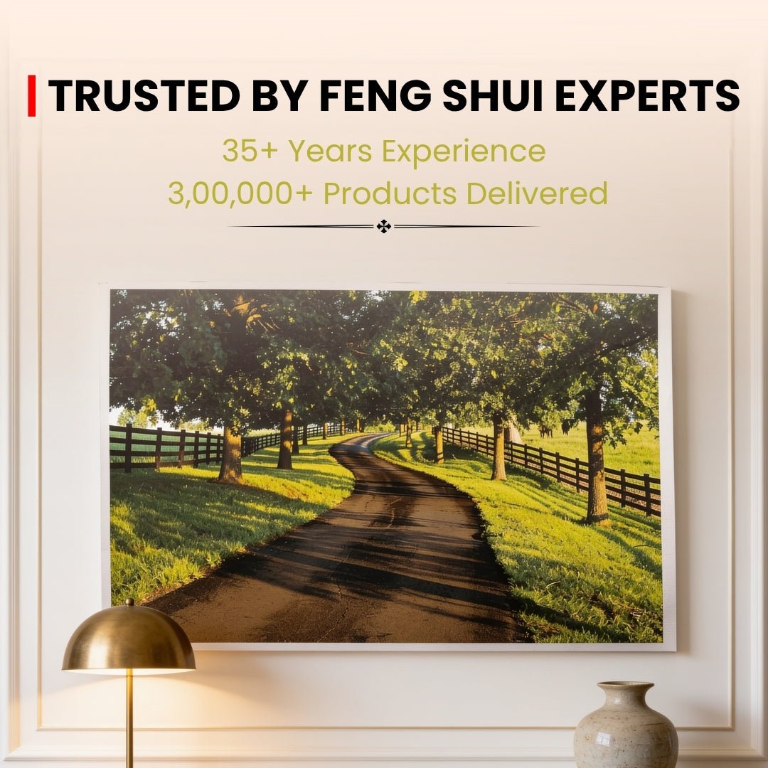 Endless Road Painting - Vastu & Feng Shui Canvas Print for Harmonious Home Décor - plusvalueindia